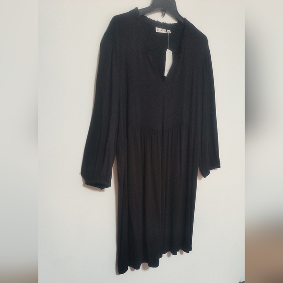 New Black Little Midi Dress / Size 2X - Picture 3 of 9